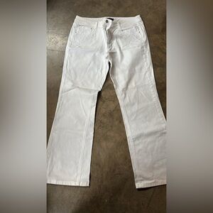 White House Black Market White Wide Leg Jeans